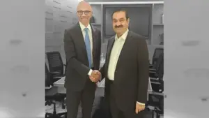 అదానీతో సత్య నాదెళ్ల సమావేశం