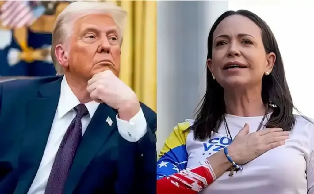 America: ట్రంప్‌కు నోబెల్ అందజేసిన మరియా కొరినా మచాడో