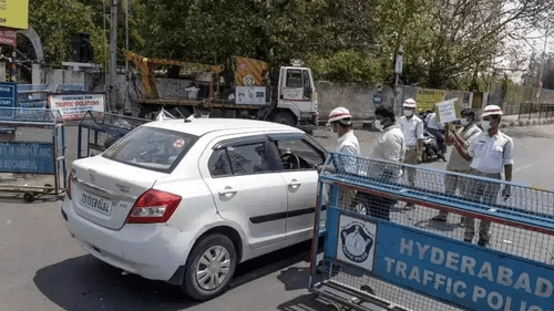 Traffic diversions on the Vijayawada highway