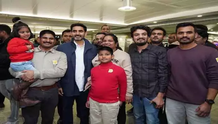 Switzerland: Minister Lokesh arrives in Zurich