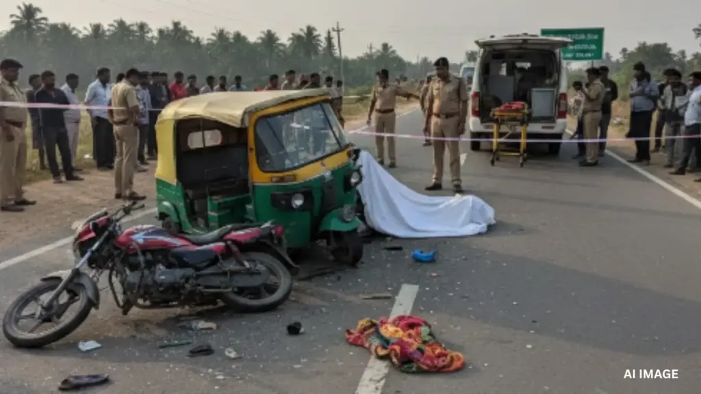 Guntur Road Accident: ఆటో–బైక్ ఢీ.. అక్కడికక్కడే మహిళ మృతి