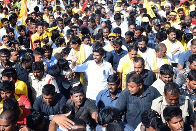 Minister Nara Lokesh's 'Yuva Galam' padayatra