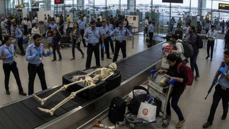 Delhi Airport : ఢిల్లీ ఎయిర్ పోర్ట్ లో అస్థిపంజరం కలకలం