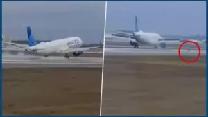 రన్‌వేపై పడిపోయిన విమానం.. పైలట్‌ అప్రమత్తతో తప్పిన ప్రమాదం