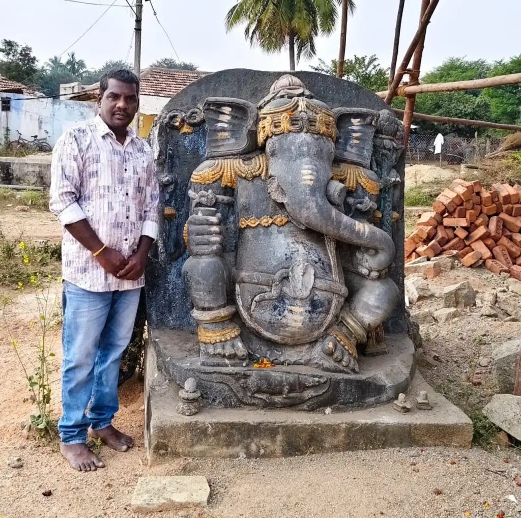 TG: వల్లంపట్లలో 11వ శతాబ్దపు గణపతి రాతి విగ్రహం