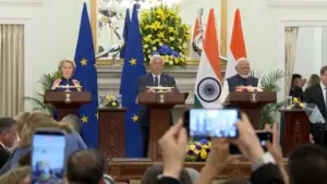 భారత్- ఈయూ మధ్య కుదిరిన వాణిజ్య ఒప్పందం