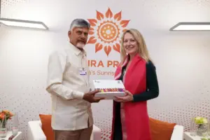 ఎన్ విడియా ఉపాధ్యక్షురాలితో చంద్రబాబు భేటీ