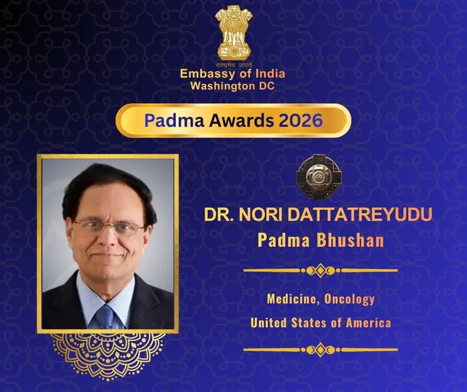 Awards 2026: Dr. Nori Dattatreyudu to be conferred with Padma Bhushan Award