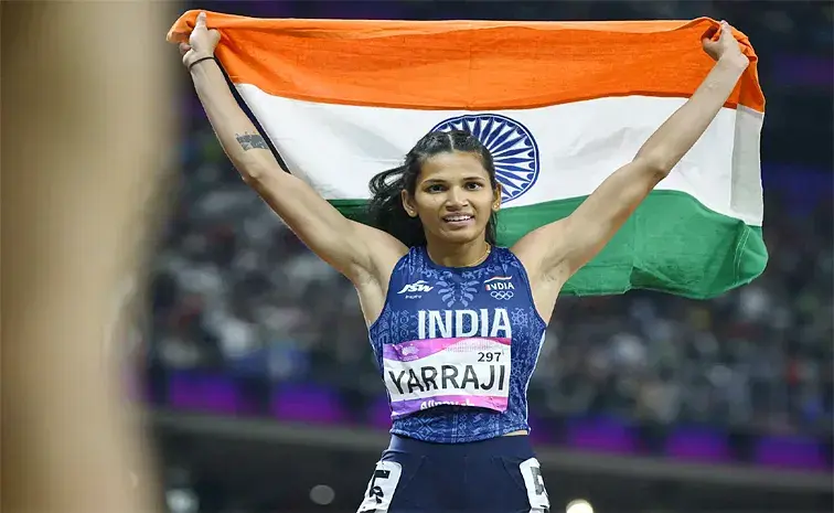 Sports: Athlete Jyoti Yarraji thanks the AP government