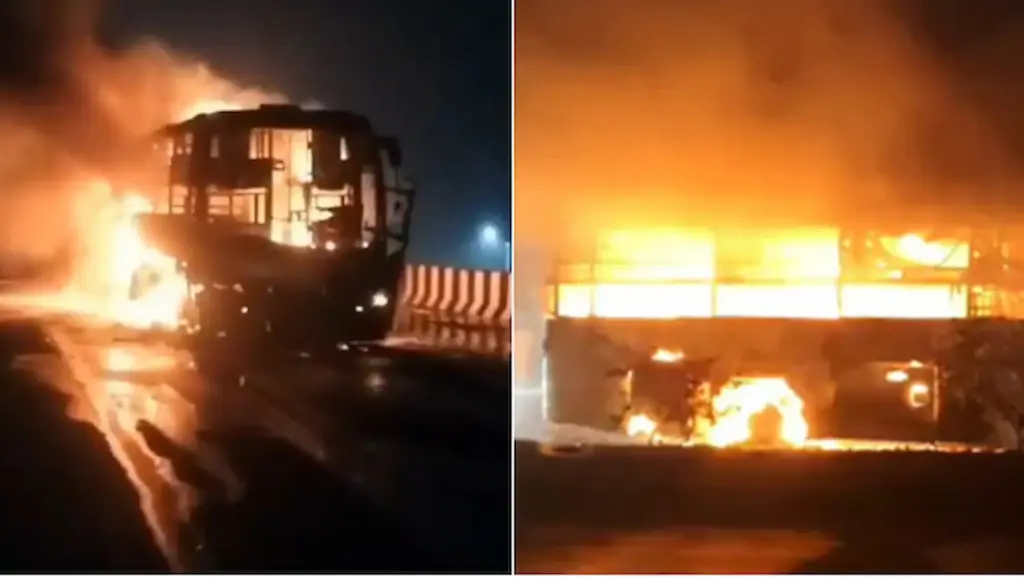 AP Bus Accident: Fire breaks out in Travels bus