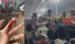 Police attack on devotees at the Medaram Jathara.