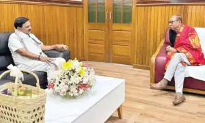 మణిపూర్ సిఎంతో శ్రీనివాస వర్మ భేటీ..