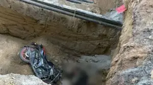 గుంతలో పడి యువకుడి మృతి