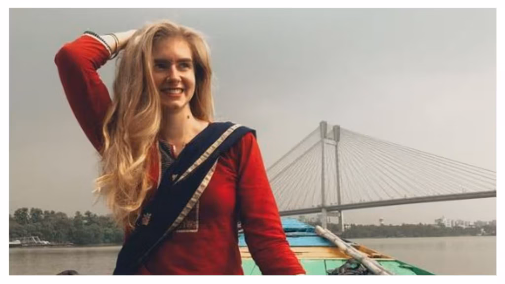 German girl in India