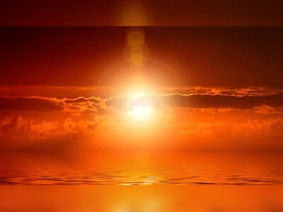 The sun is just blazing.