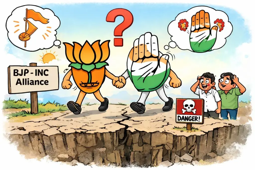 Congress BJP Alliance : మెదక్ జిల్లాలో అనైతిక పొత్తు?