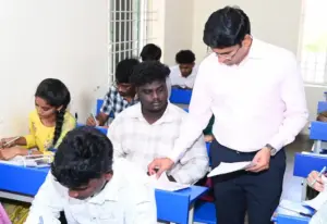 ఇంటర్ పరీక్ష కేంద్రాల ఆకస్మిక తనిఖీ చేసిన తిరుపతి జిల్లా కలెక్టర్