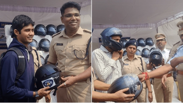 Don't have a helmet? Get it from the police