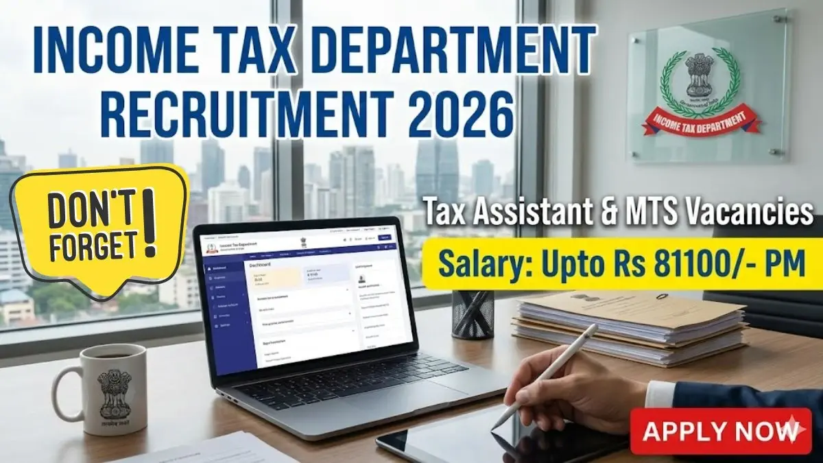 ఇన్‌కమ్ ట్యాక్స్‌ డిపార్ట్‌మెంట్‌లో 46 పోస్టులు