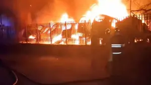 ప్రైవేట్ బస్సులో అగ్నిప్రమాదం – క్లీనర్ సజీవదహనం