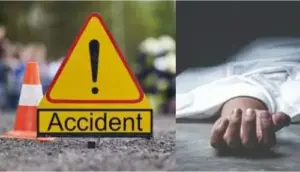 లారీ ఢీకొని ఇద్దరు స్నేహితుల దుర్మరణం