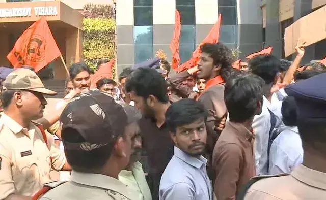 Students Protest: Tension once again at Andhra University