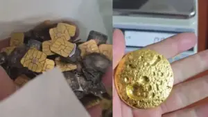 పాత సిమ్ కార్డుల నుంచి బంగారం వెలికితీత