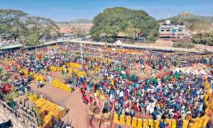 సమ్మక్క-సారలమ్మ దర్శనానికి తరలి వచ్చిన భక్తజనం