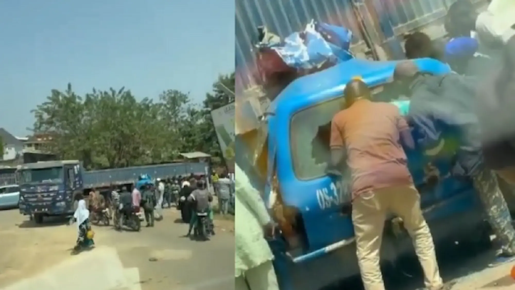 ట్రక్కు బోల్తా పడి 30 మంది దుర్మరణం