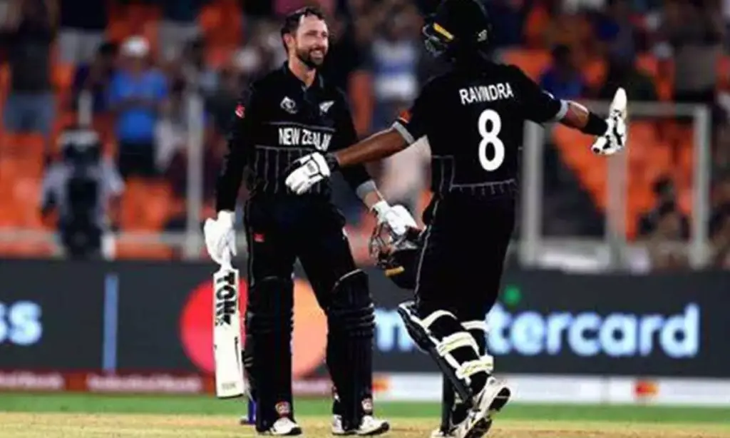 NZ win by 9 wickets : అర్ధఫైనల్ సంచలనం, తొమ్మిది వికెట్లతో న్యూజిలాండ్ విజయం