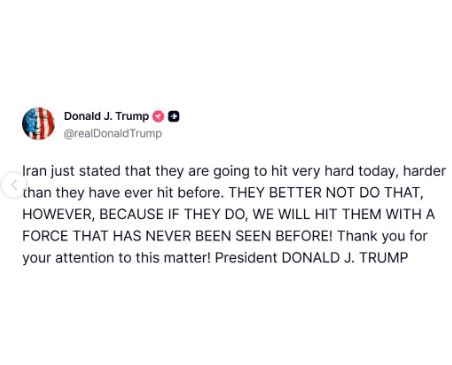 Donald Trump's warning to Iran