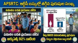 ఆర్టీసీ బస్సుల్లో తగ్గిన పురుషుల సంఖ్య