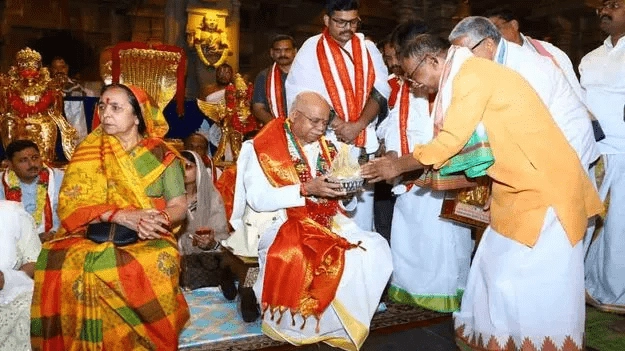 Governor Shiva Pratap Shukla: The Governor and His Wife at Yadadri