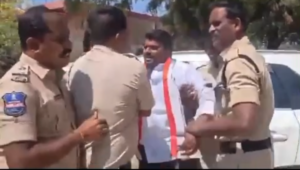 టీపీసీసీ కోఆర్డినేటర్ ధార భాస్కర్ అరెస్ట్ తో ఉద్రిక్తత