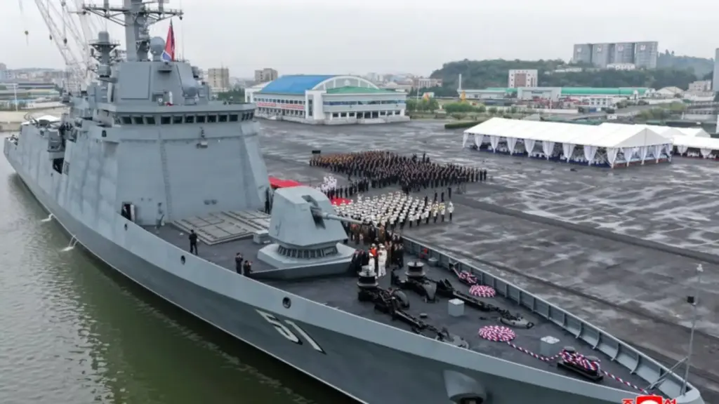 Kim is increasing nuclear power.. inspecting another new warship
