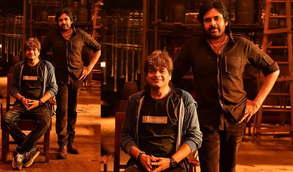 Pawan Kalyan: Trivikram's entry on the sets of 'Ustad Bhagat Singh'!