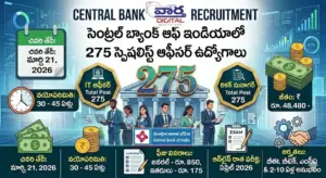 Central Bank of Indiaలో భారీ ఉద్యోగాల భర్తీ
