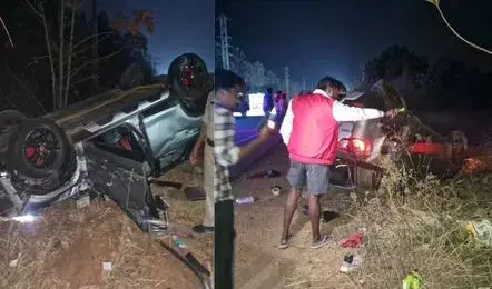 Vizianagaram Road Accident: A young man died after his car overturned!