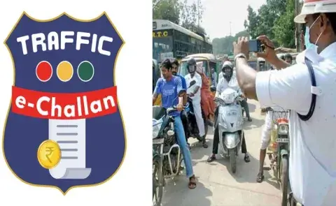 Mancherial news: Fine for not having a helmet in the car at home!