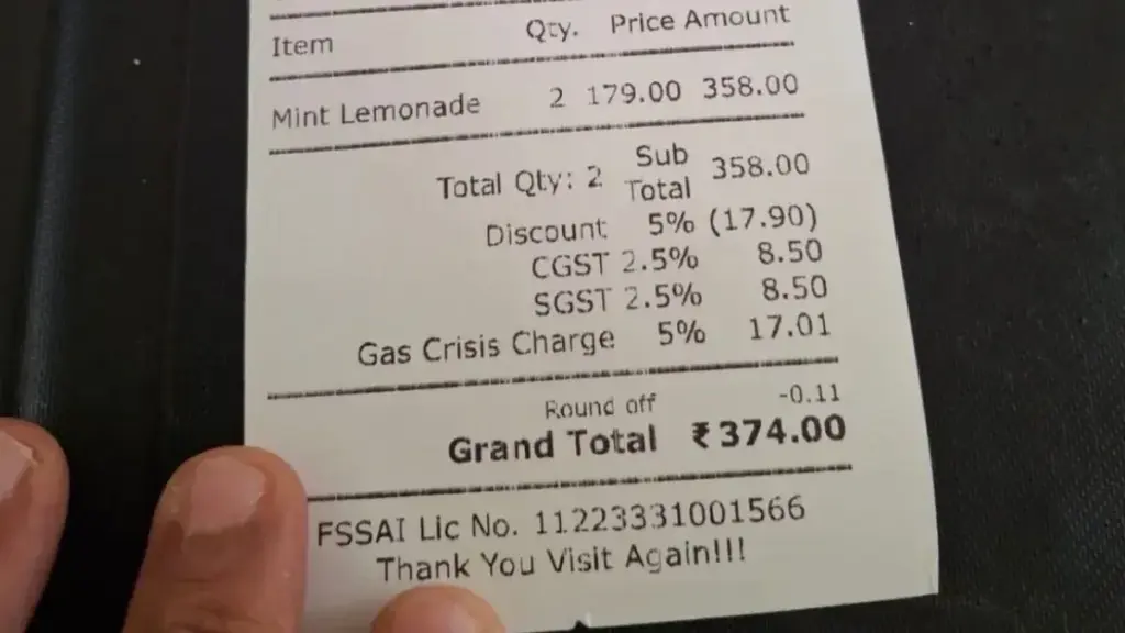 Bengaluru cafe incident: War effect.. Is there a gas bill for lemonade, Babu?