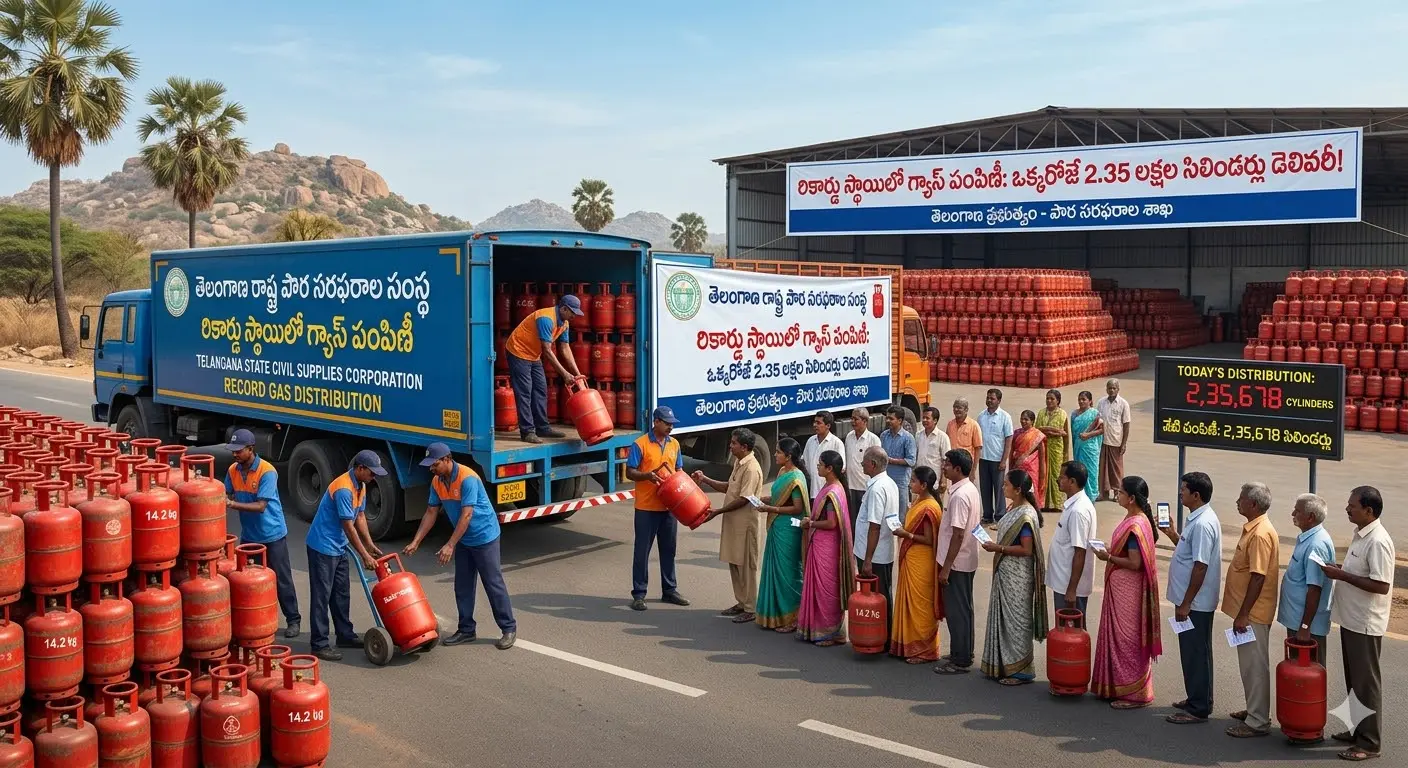 Gas Cylinder Booking: తెలంగాణలో రికార్డు స్థాయిలో గ్యాస్ పంపిణీ