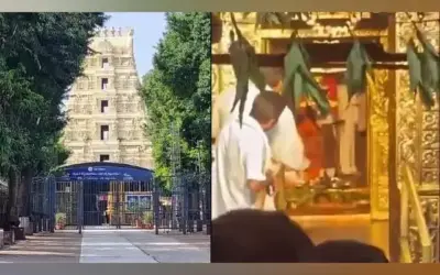 Srisailam Temple : శ్రీశైల గర్భాలయంలో వీడియో కలకలం.. ఇద్దరు అధికారుల సస్పెన్షన్!