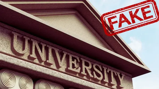  Fake educational institutions