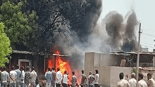 Fire breaks out at Bommur Transco Stores