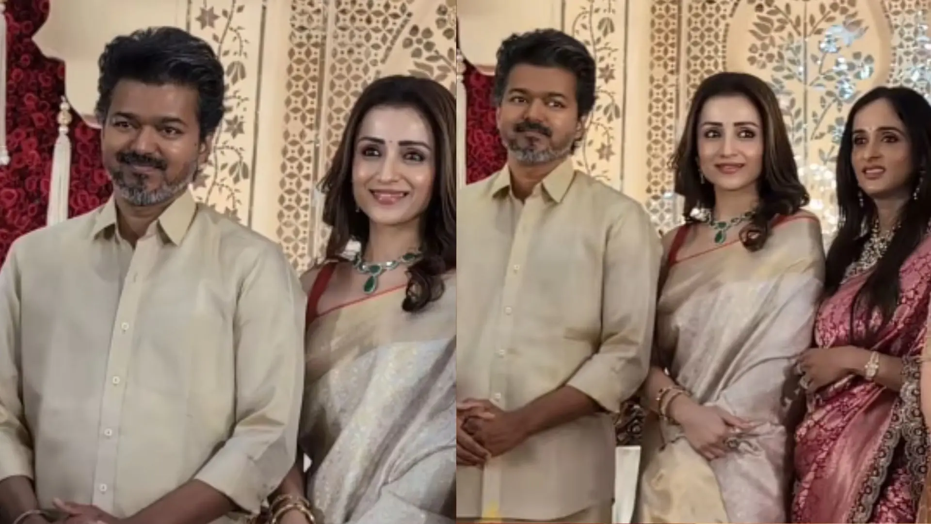  Vijay-Trisha created a buzz at the wedding ceremony