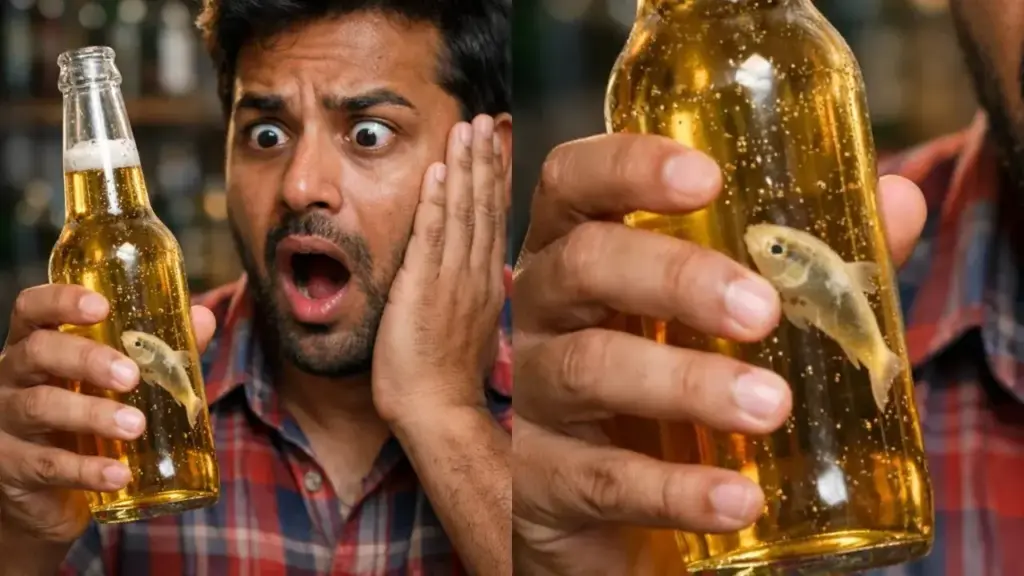 వింత.. బీర్ బాటిల్‌లో చేప పిల్ల